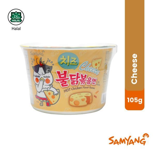 Samyang Cheese Big Bowl Hot Chicken Flavour Ramen Noodles 105 gm