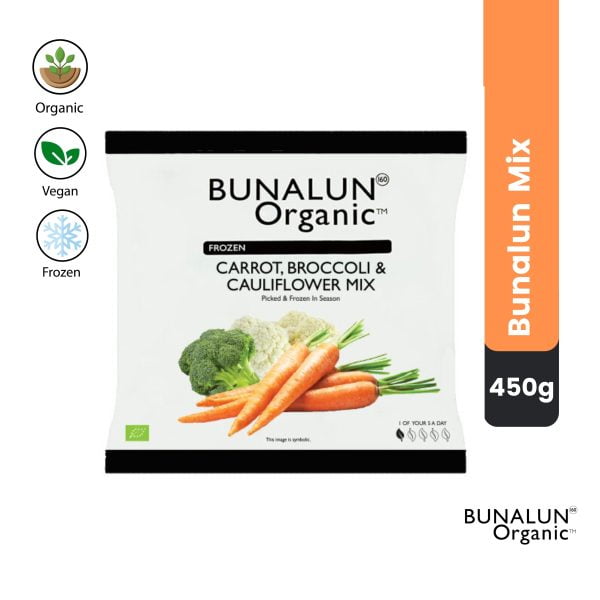Bunalun Organic Carrot, Broccoli & Cauliflower Mix 450 gm