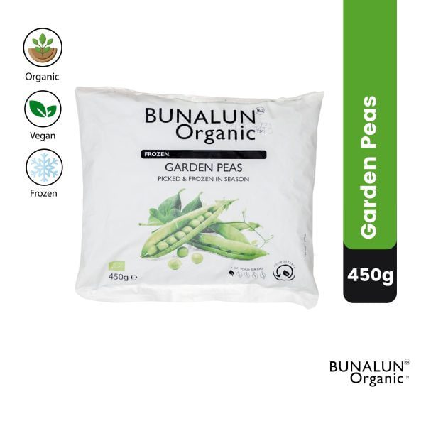 Bunalun Organic Frozen Garden Peas 450 gm