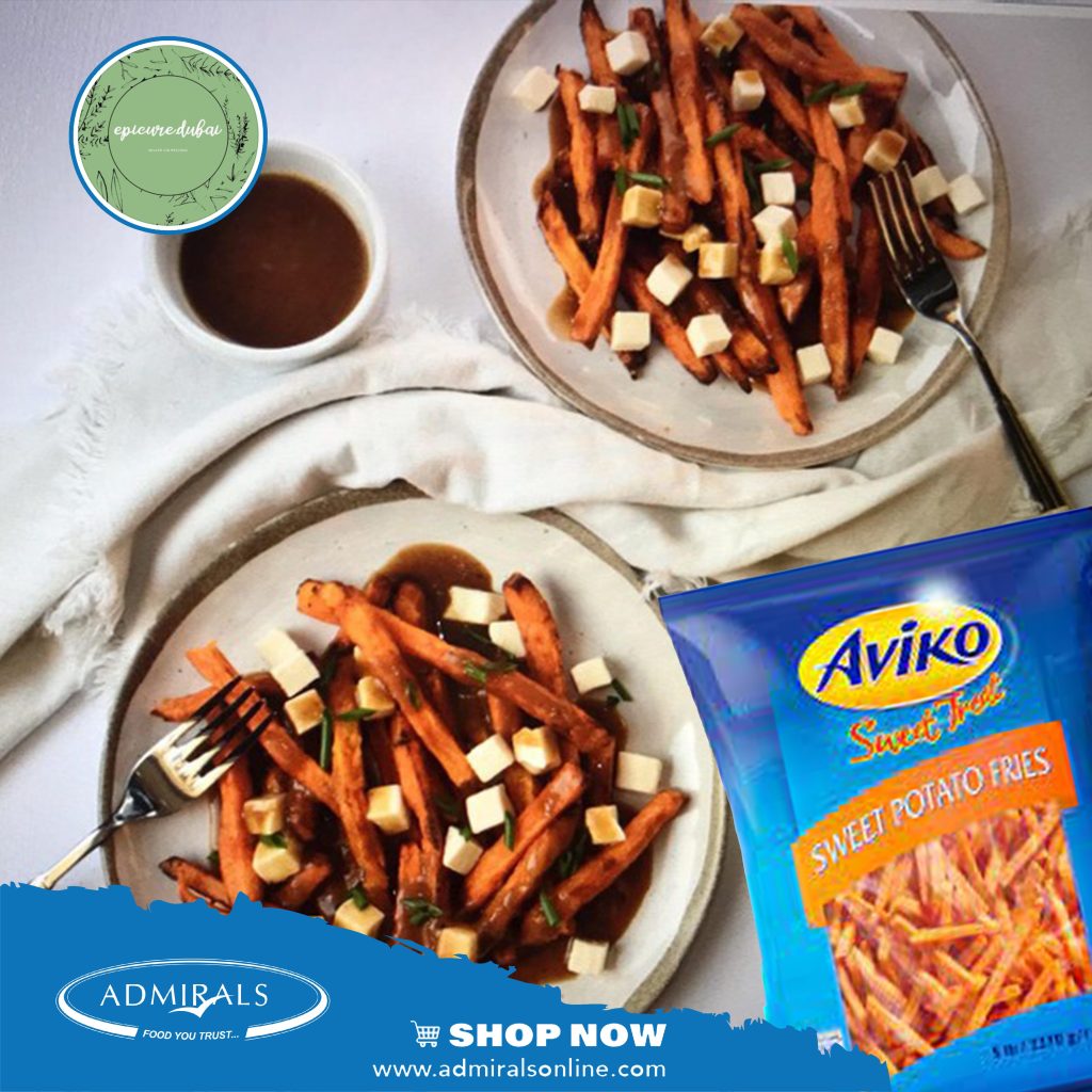 Epicure Dubai - Sweet Potato Poutine with Vegetarian Gravy