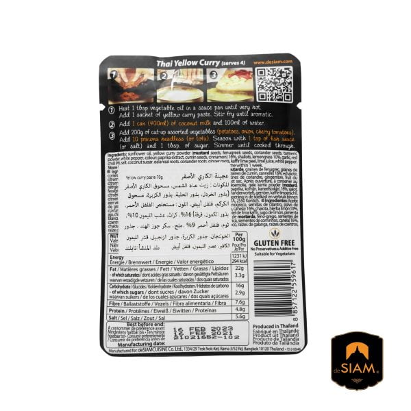 De Siam Tom Yam Spicy Soup Paste 70 gm