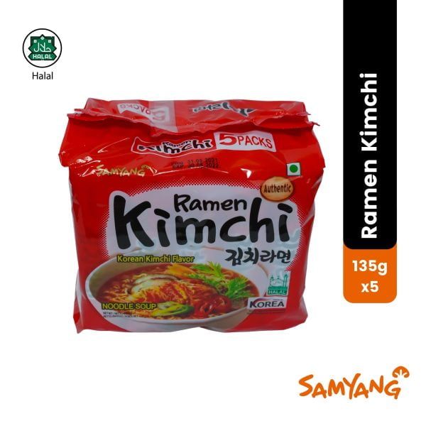 Samyang Korean Kimchi Flavor Ramen Noodles 135gm x 5